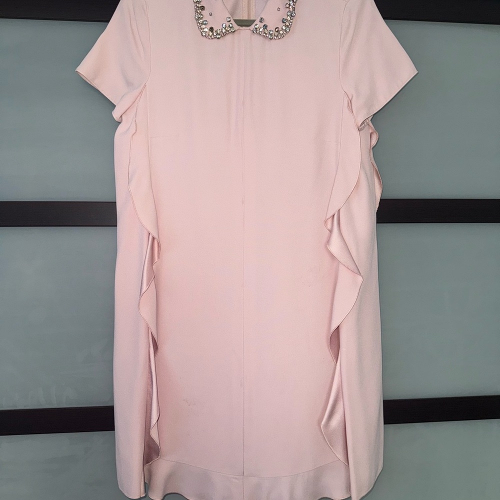 RED Valentino Pink Sheath Dress with Peter Pan Collar
